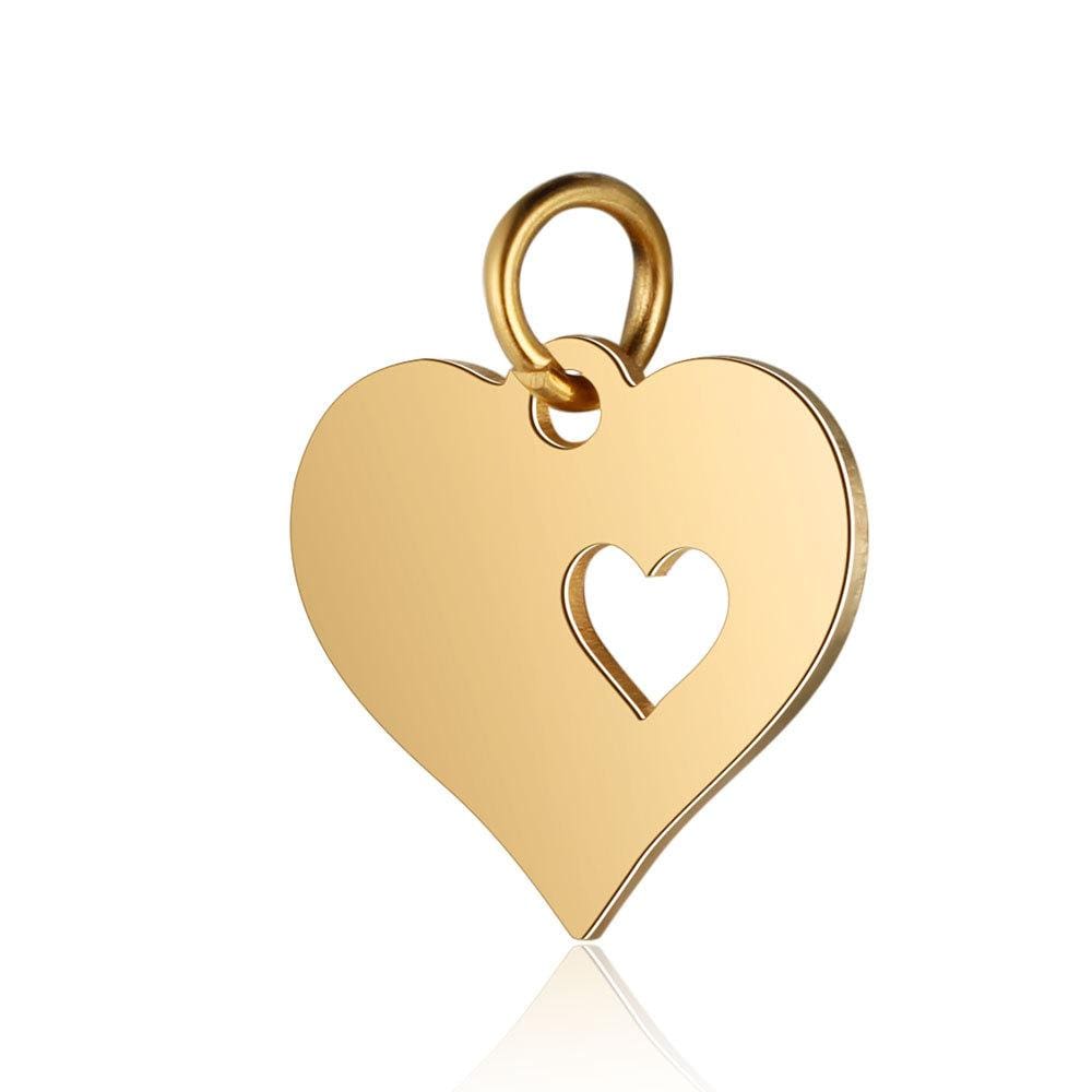 Charm petit coeur - Breloques et pendentifs