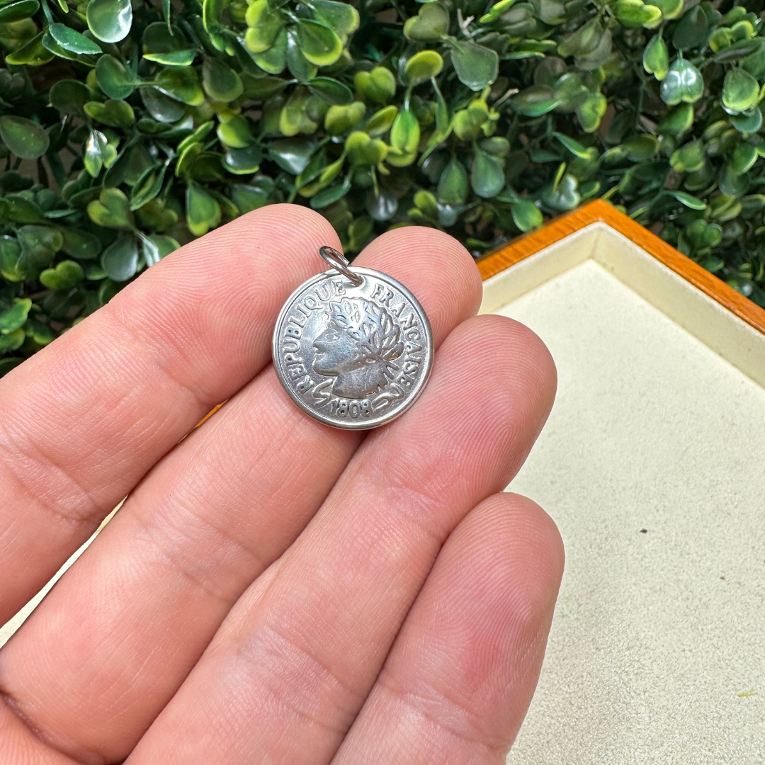 Charm pièce de monnaie - Breloques et pendentifs