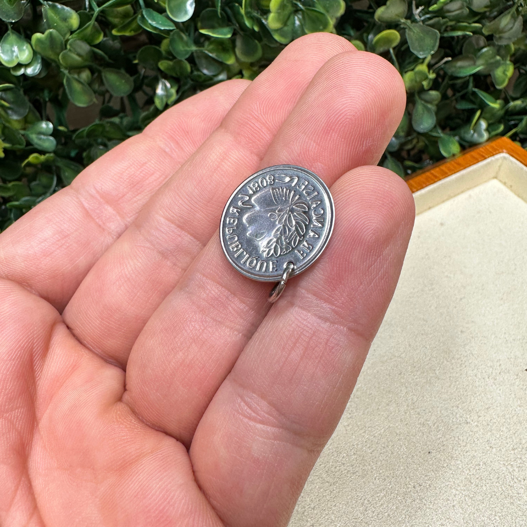 Charm pièce de monnaie - Breloques et pendentifs