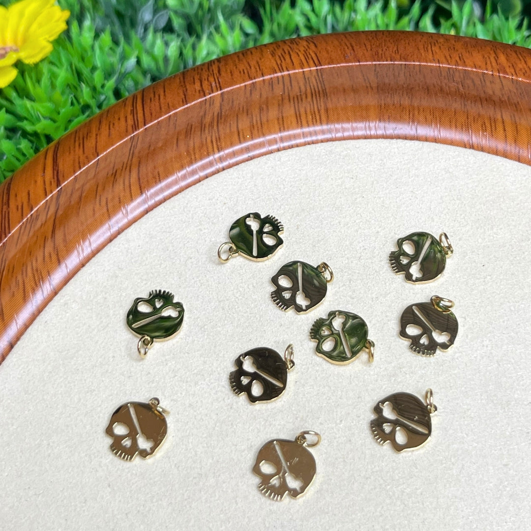 Charm Tête de Mort Doré