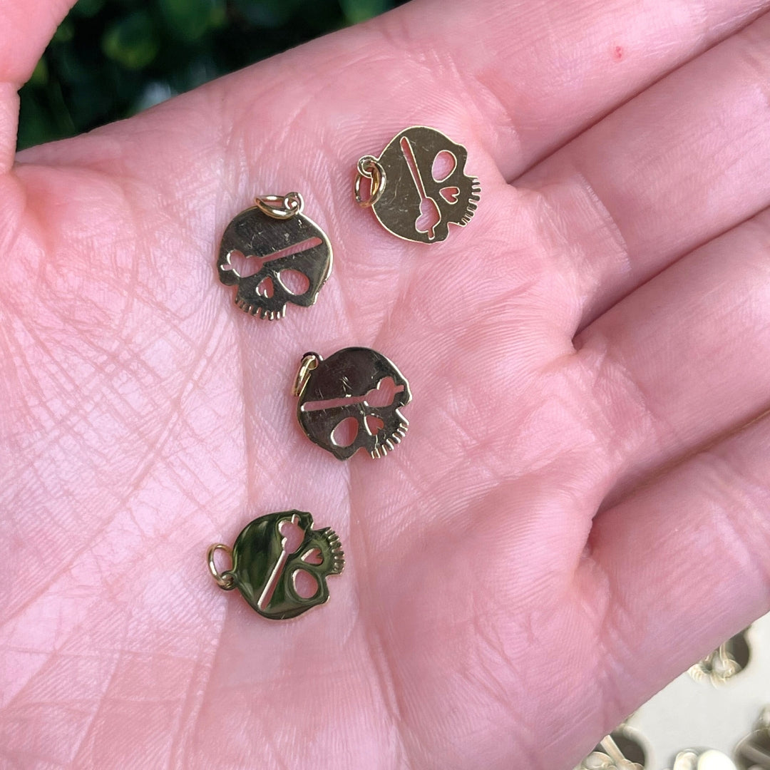 Charm Tête de Mort Doré