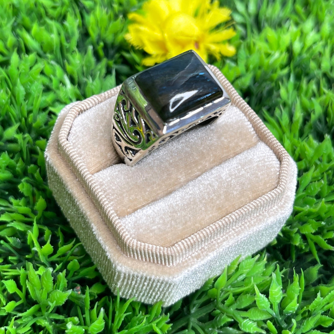 Chevalière Argent Labradorite #3