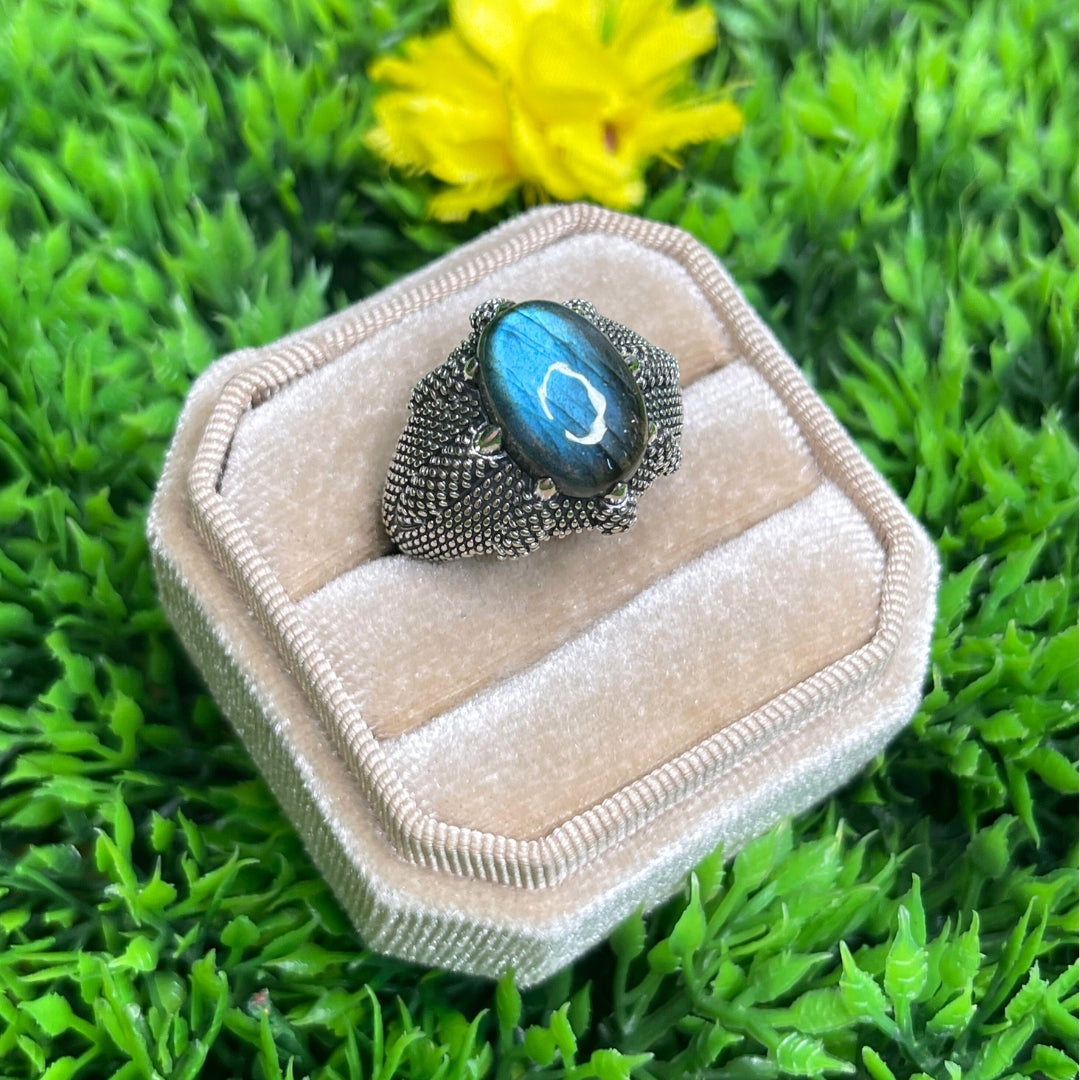 Chevalière Argent Labradorite #4