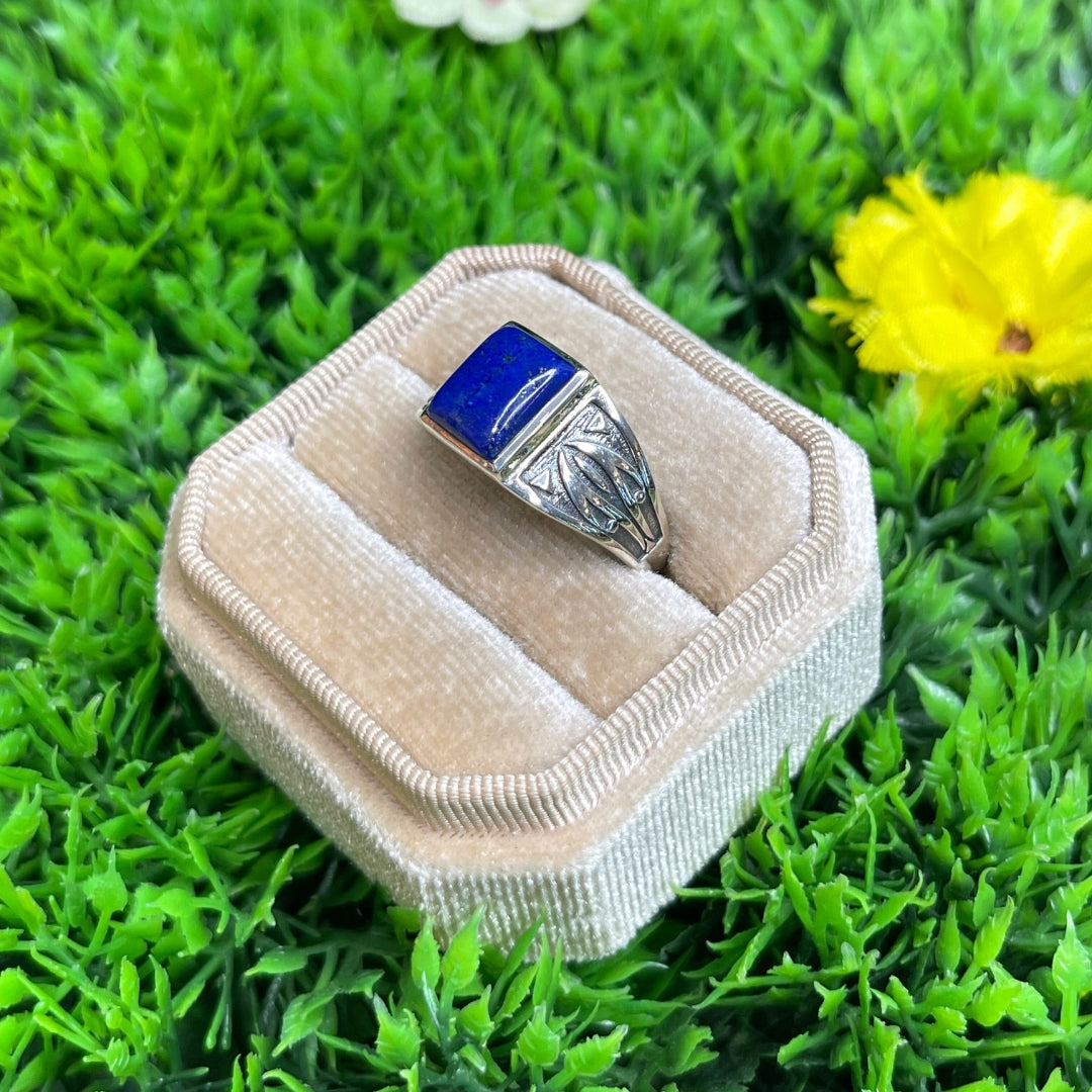 Chevalière Argent en Lapis Lazuli #1