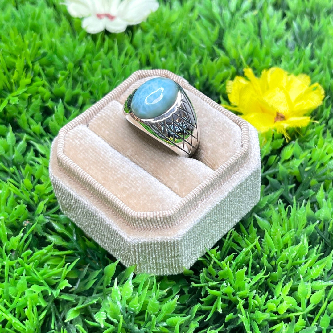 Chevalière Argent Larimar #2