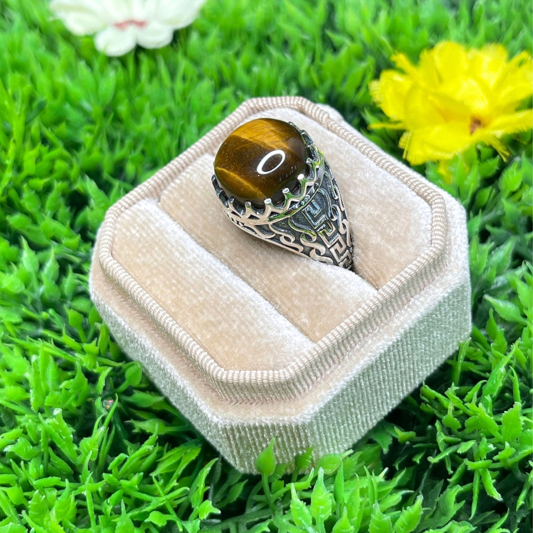 Chevalière Argent Oeil de Tigre #2