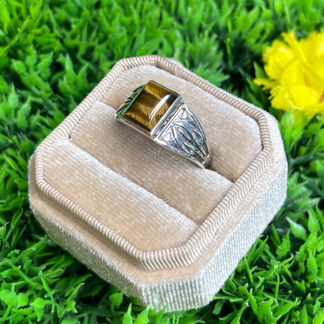 Chevalière Argent Oeil de Tigre #4