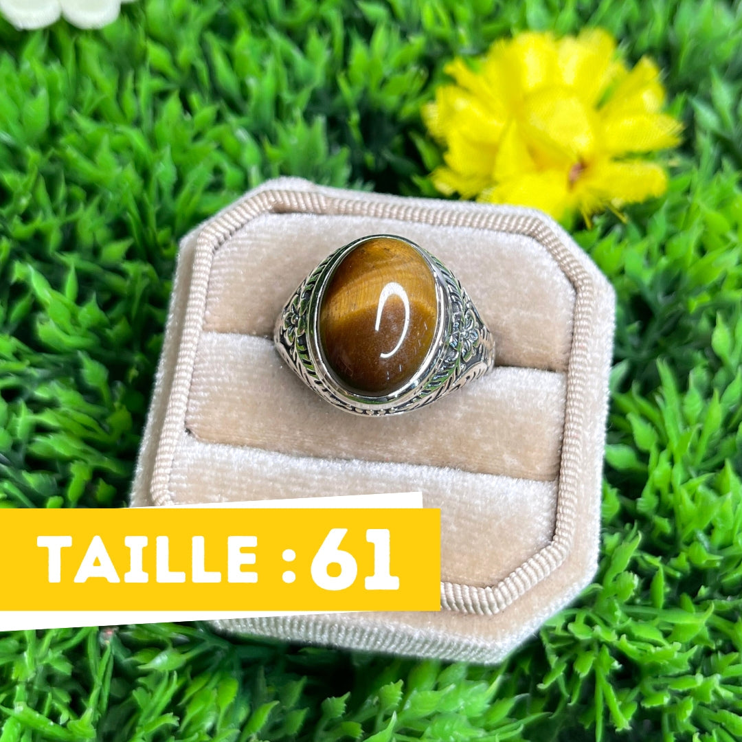 Chevalière Argent Oeil de Tigre #2