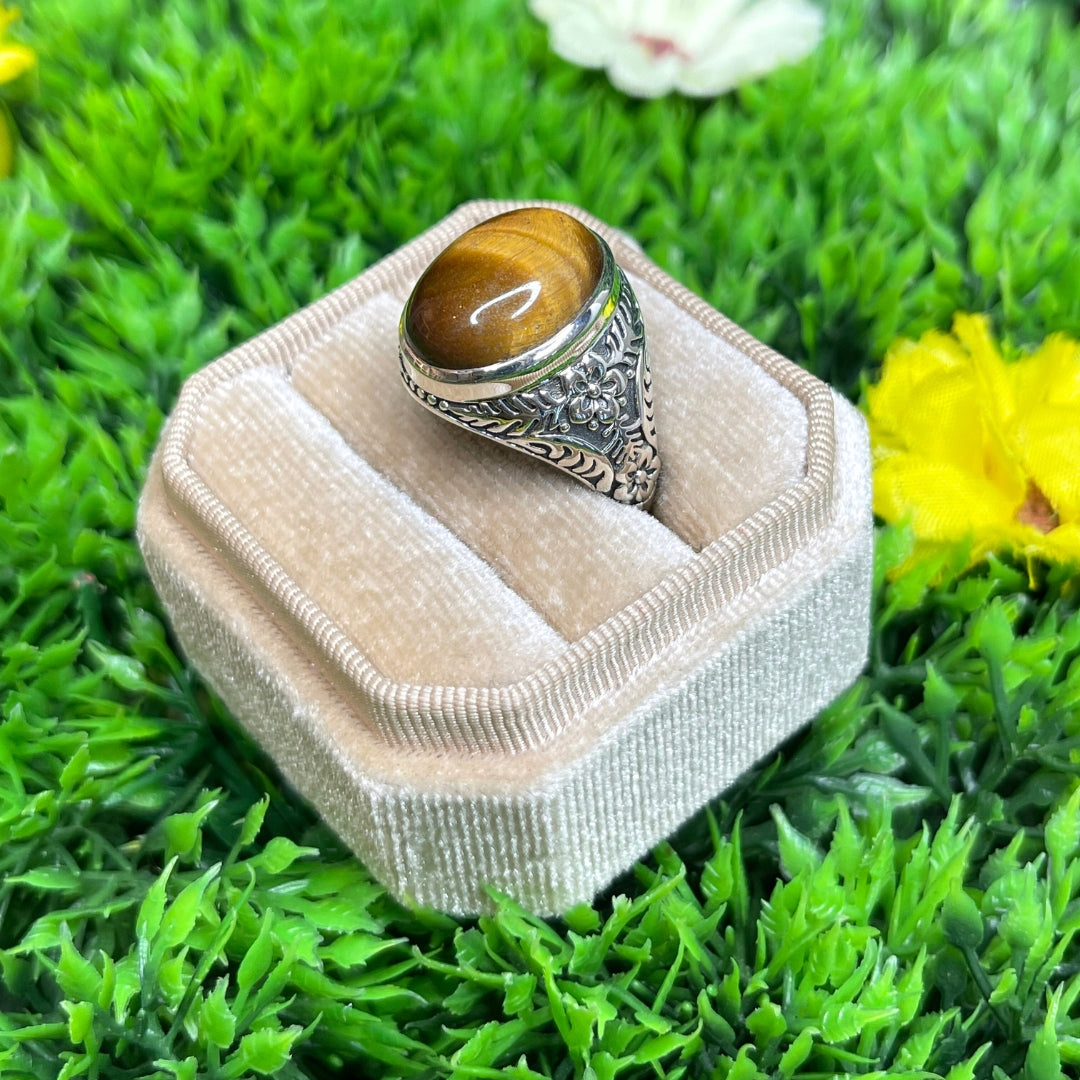 Chevalière Argent Oeil de Tigre #2