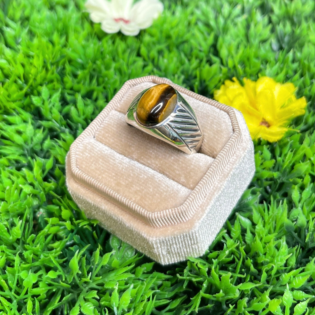 Chevalière Argent Oeil de Tigre #3