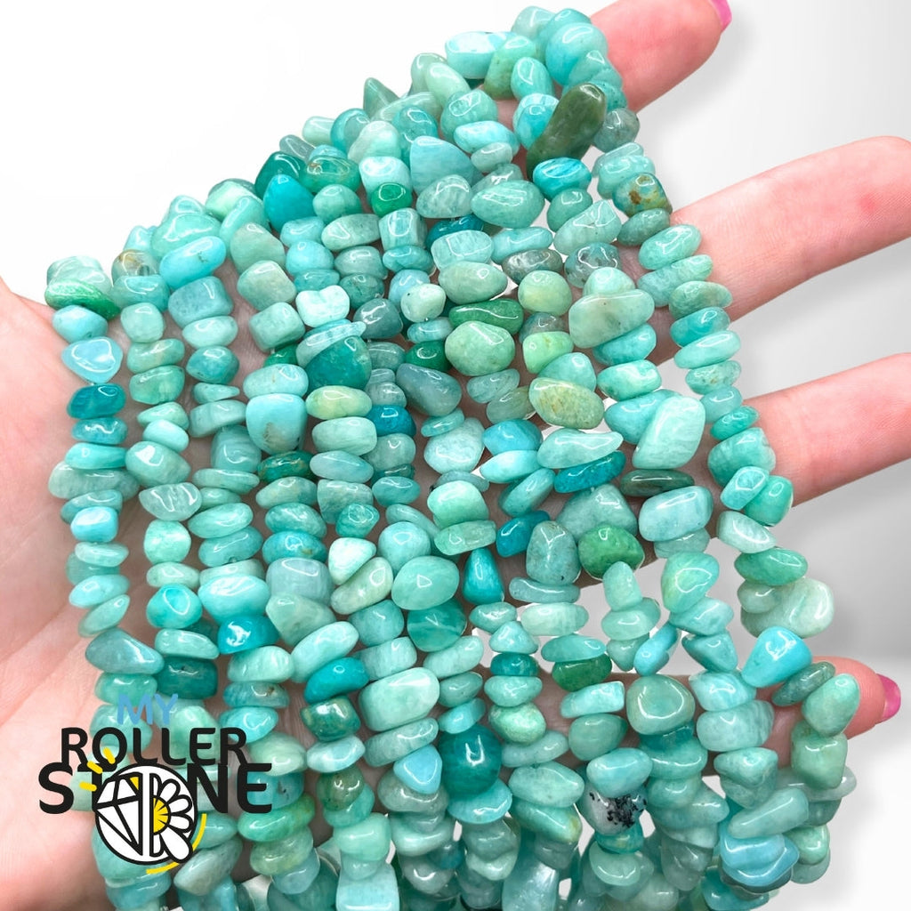 Perles Amazonite Naturelle Taillée - 10 à 12 Mm - Lot 87 Carats - Inde