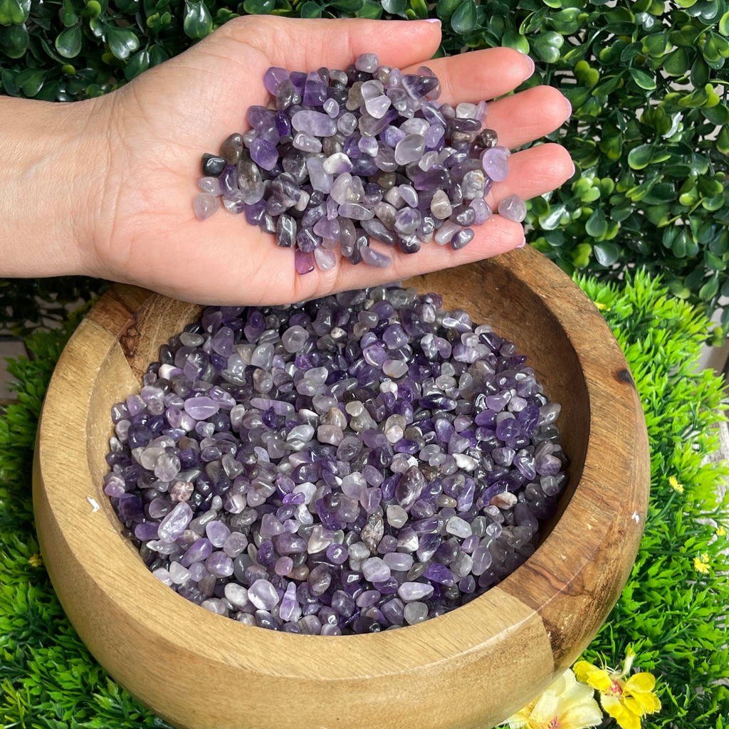 Lot De 10 Perles En Pierre D'améthyste - Rocailles, Chips, Bâtonnets 12-20 Mm Violet Et Blanc - Neuf