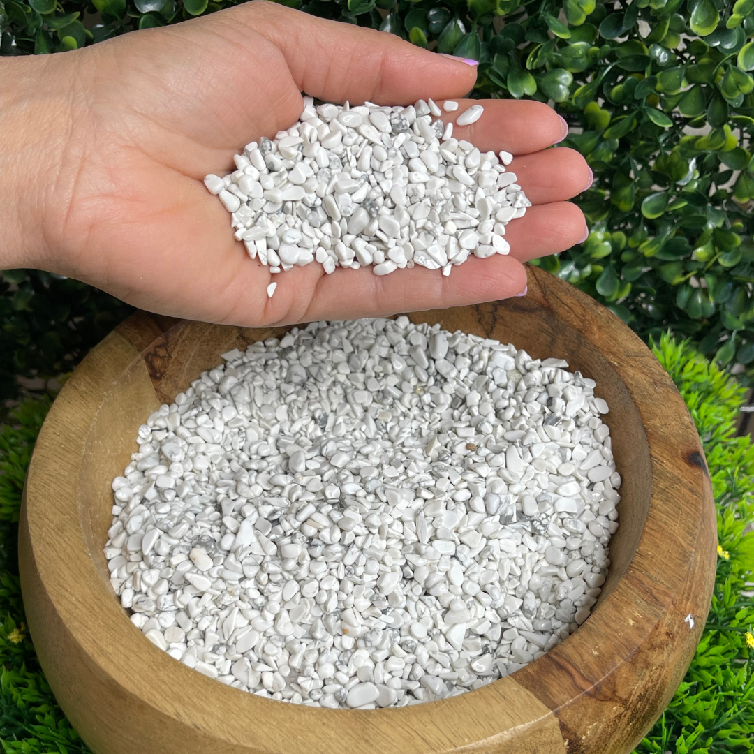 Chips Howlite non percées - Pierres et fossiles