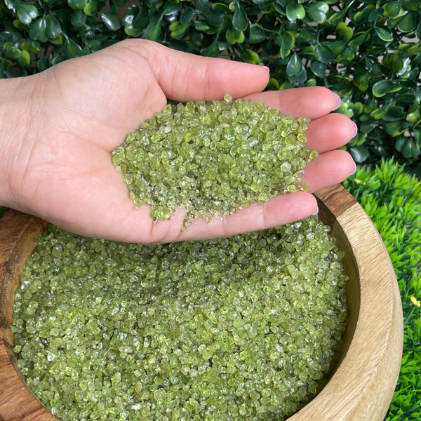 Chips Péridot non percées - Pierres et fossiles