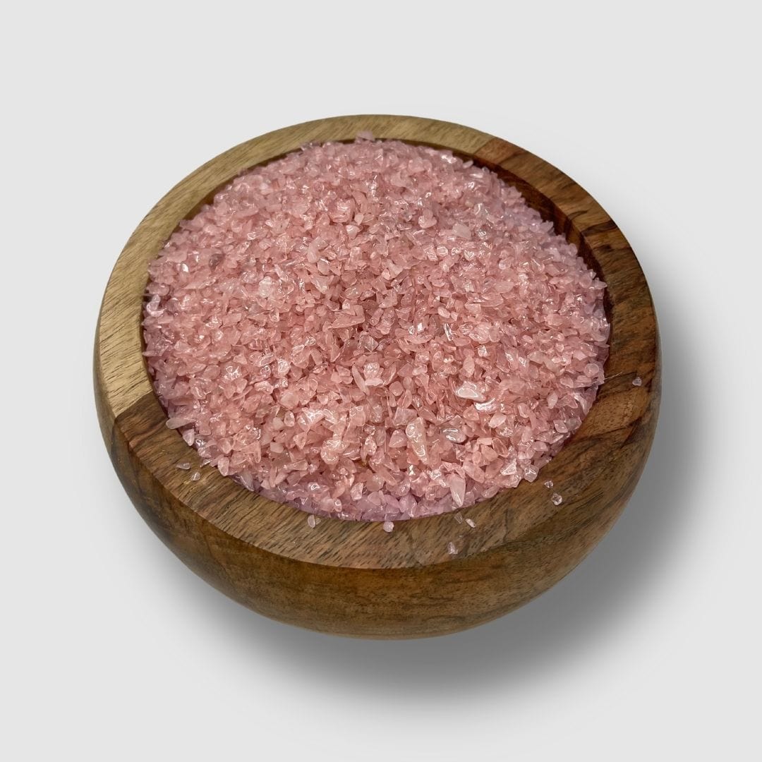 Éclats polis de quartz rose aux teintes pâles et soutenues