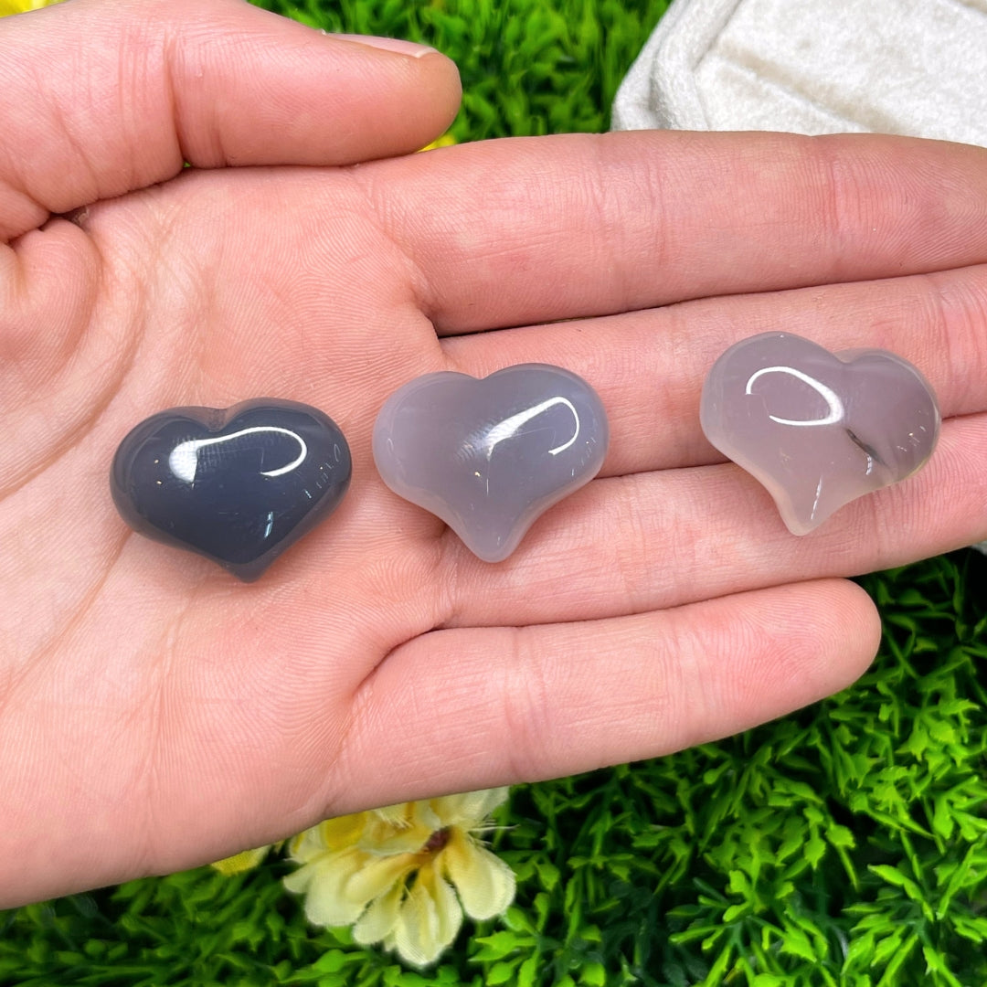Coeur Agate Grise