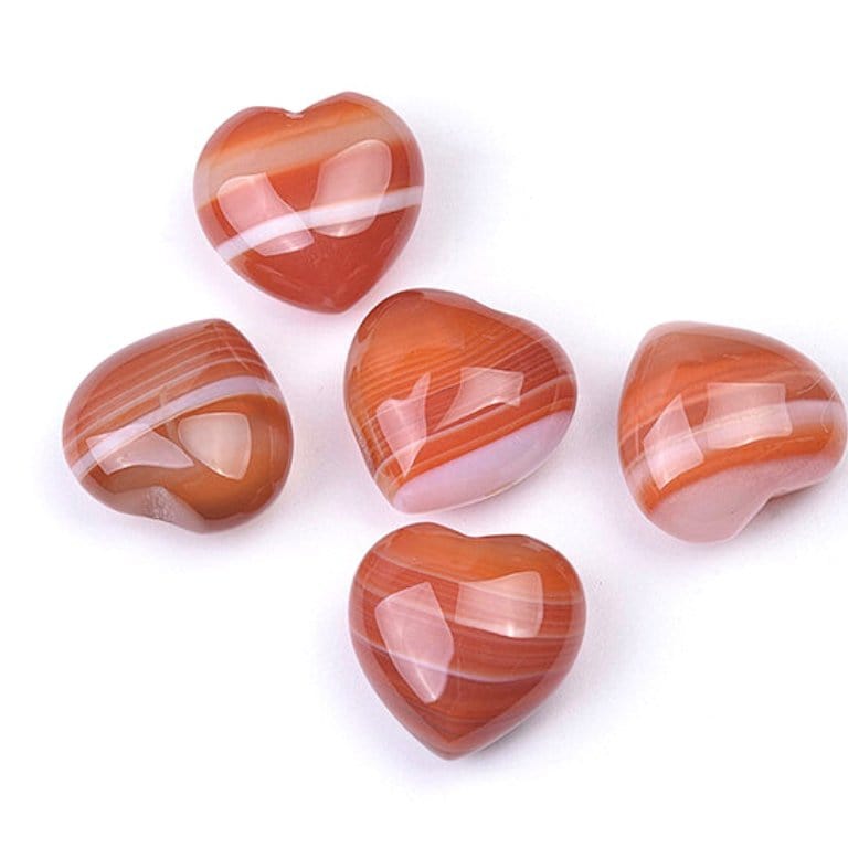 Coeur Agate rouge