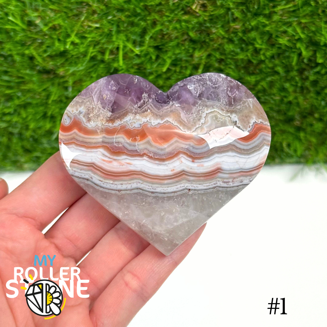 Coeur Améthyste Agatisée