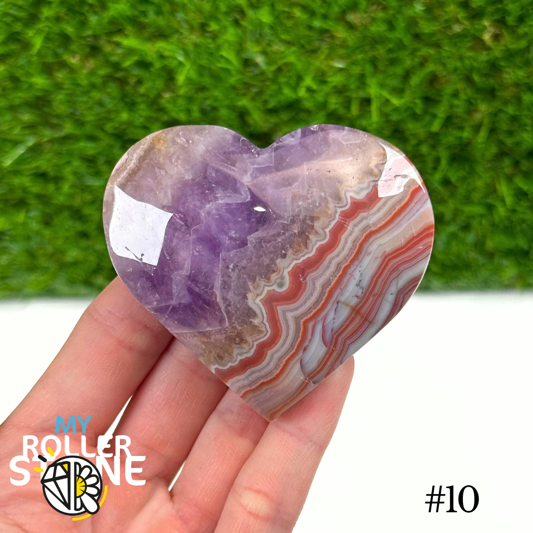 Coeur Améthyste Agatisée - 10