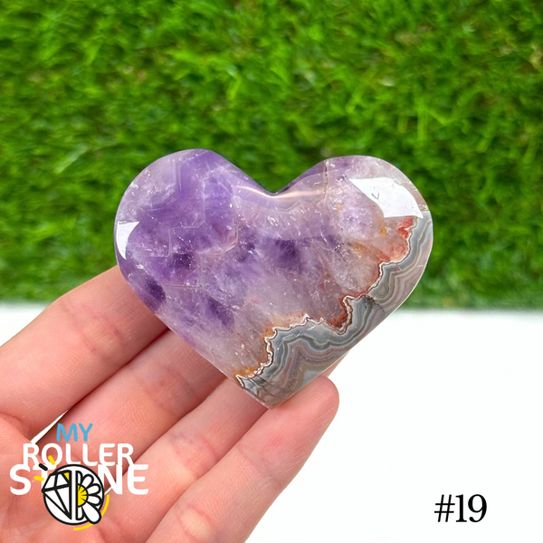 Coeur Améthyste Agatisée - 19