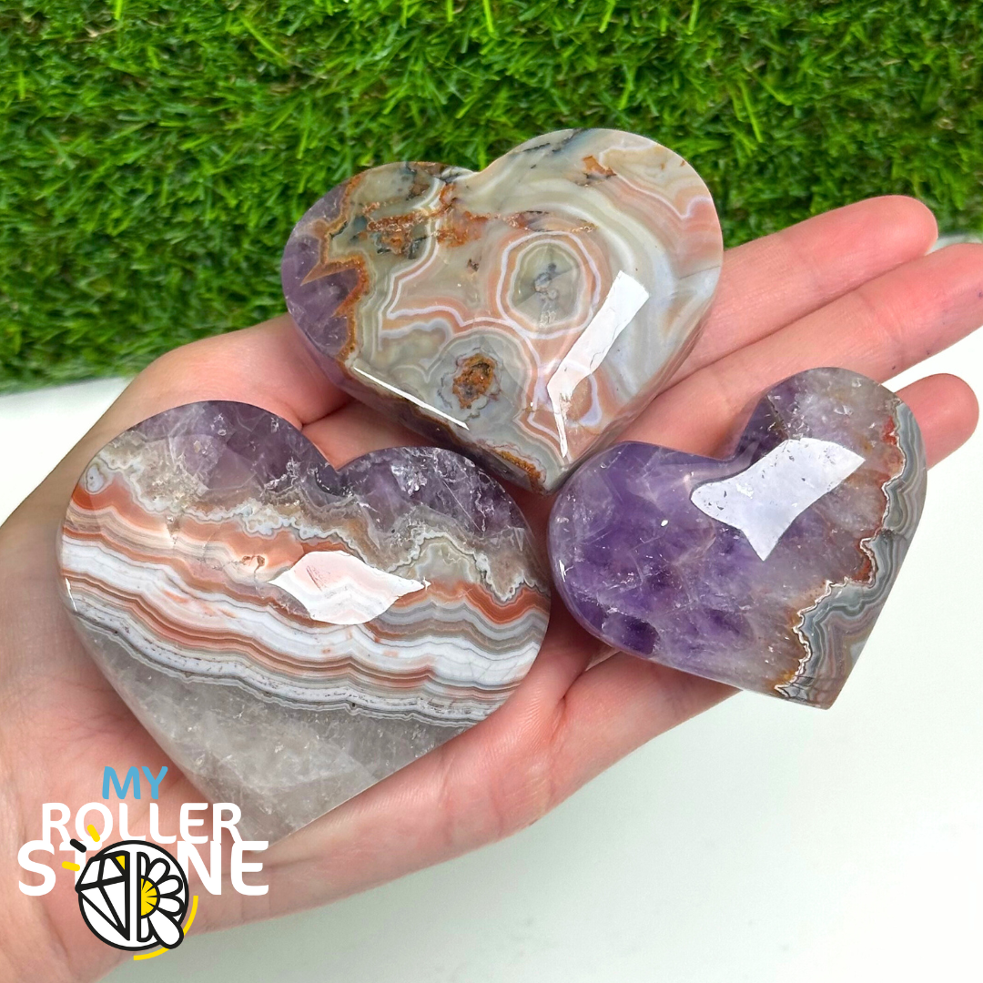 Coeur Améthyste Agatisée