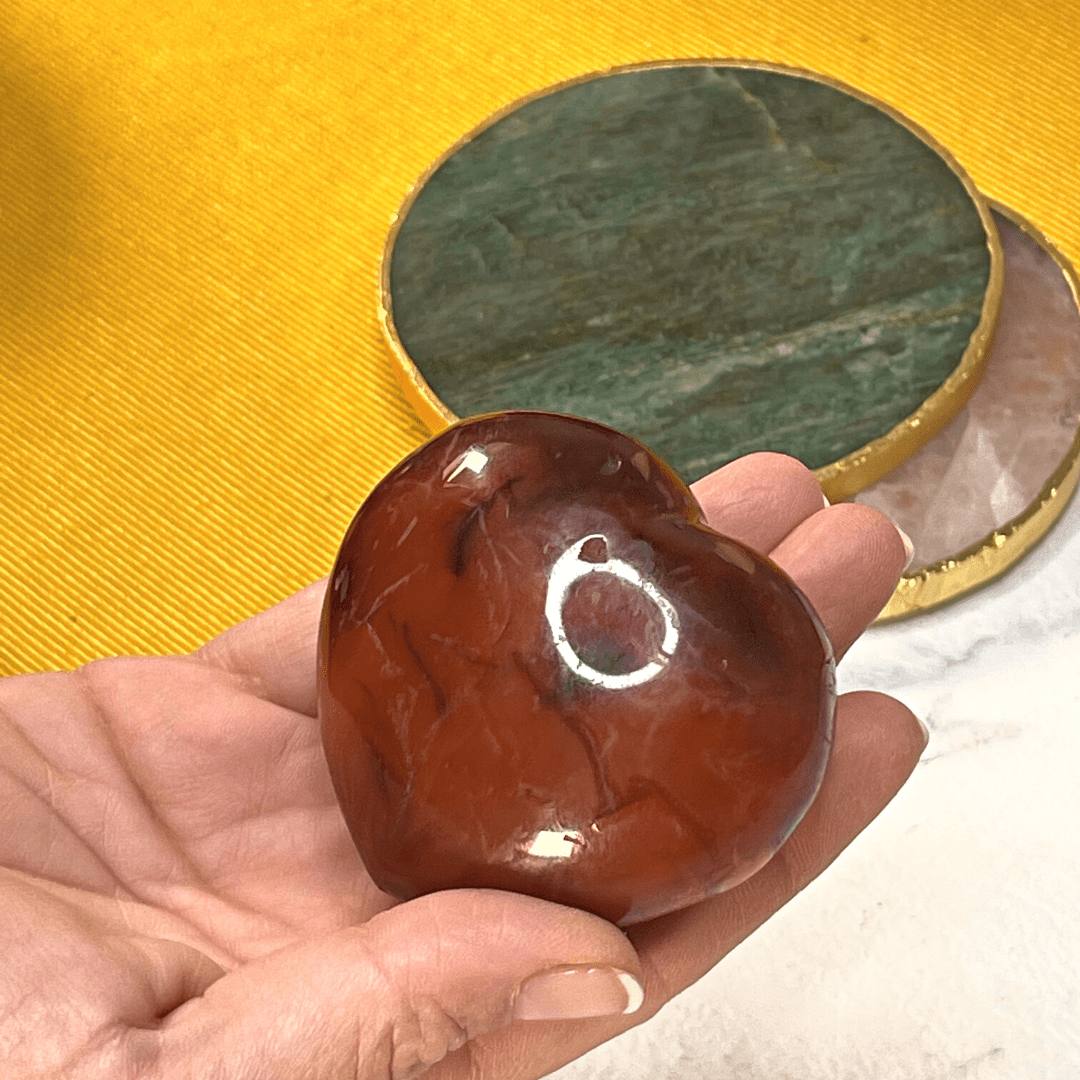 Coeur Cornaline #10 - Pierres et fossiles