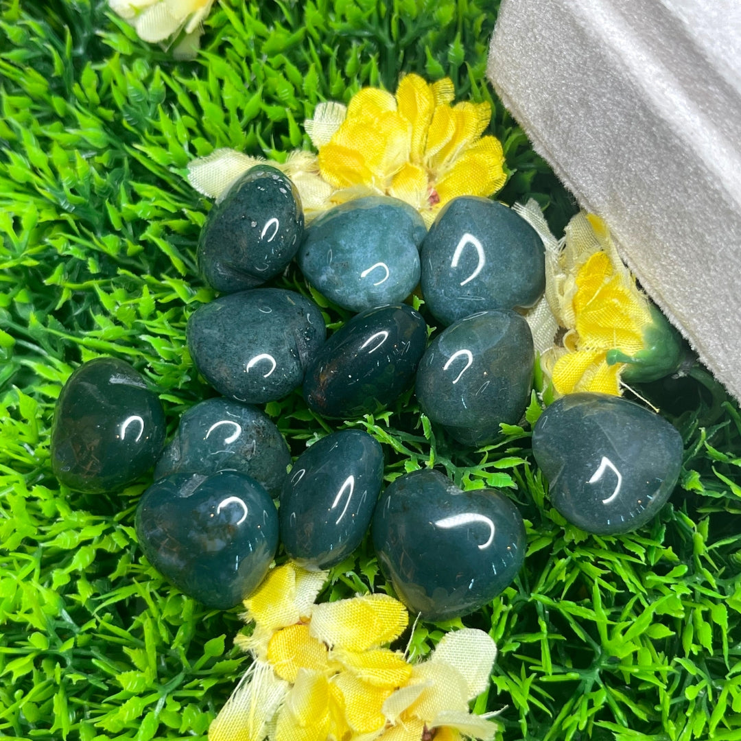 Coeur en Agate mousse Africaine