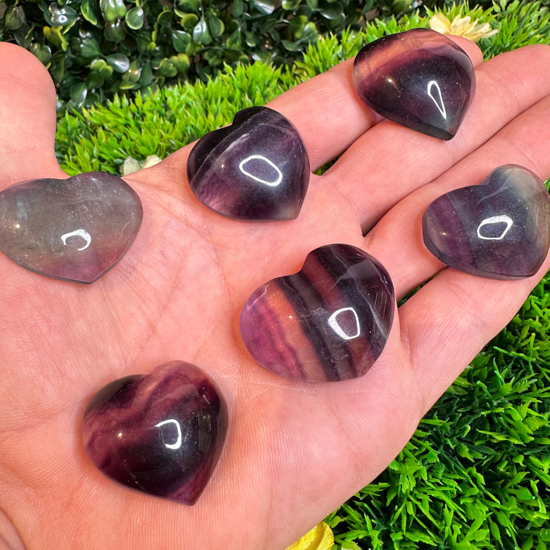 Coeur en fluorite Arc-en-Ciel - Pierres et fossiles