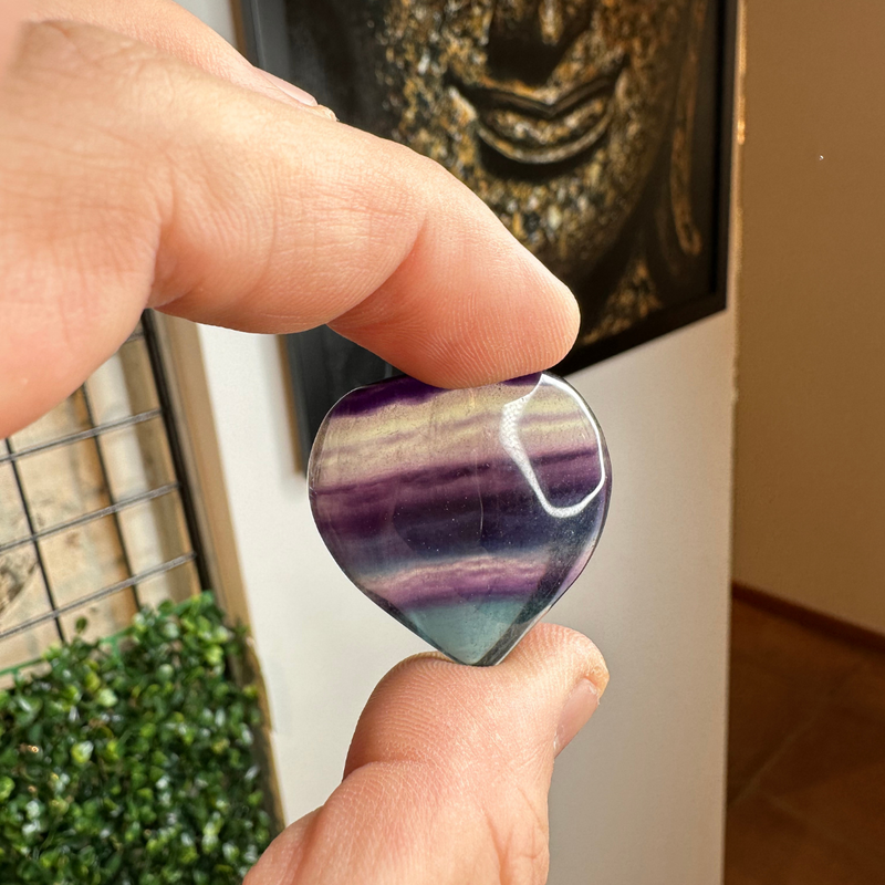 Coeur en fluorite Arc-en-Ciel - Pierres et fossiles