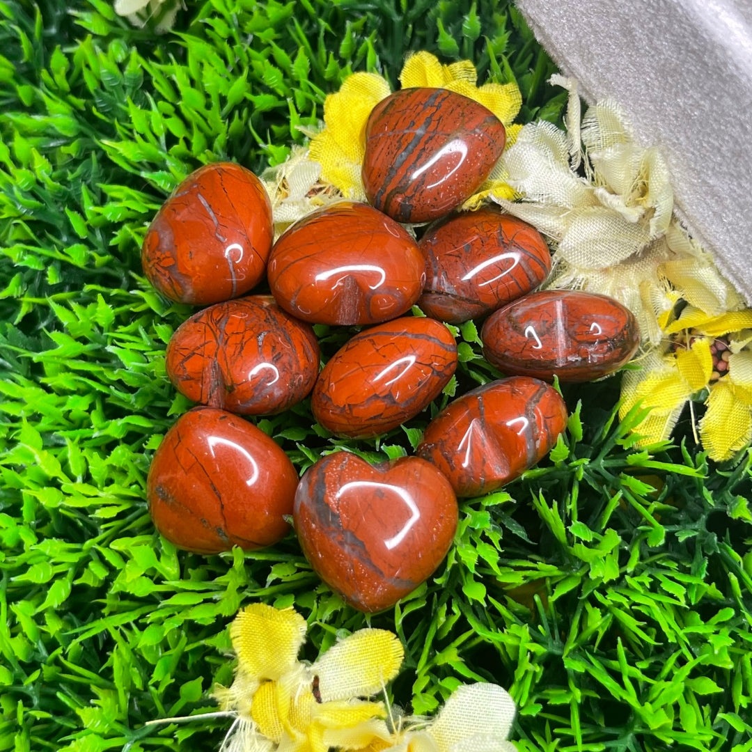 Coeur en Jaspe Rouge