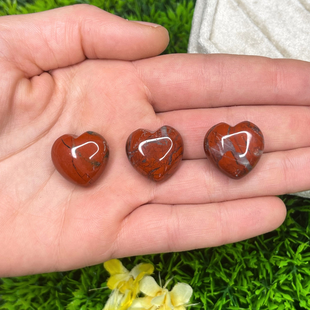 Coeur en Jaspe Rouge