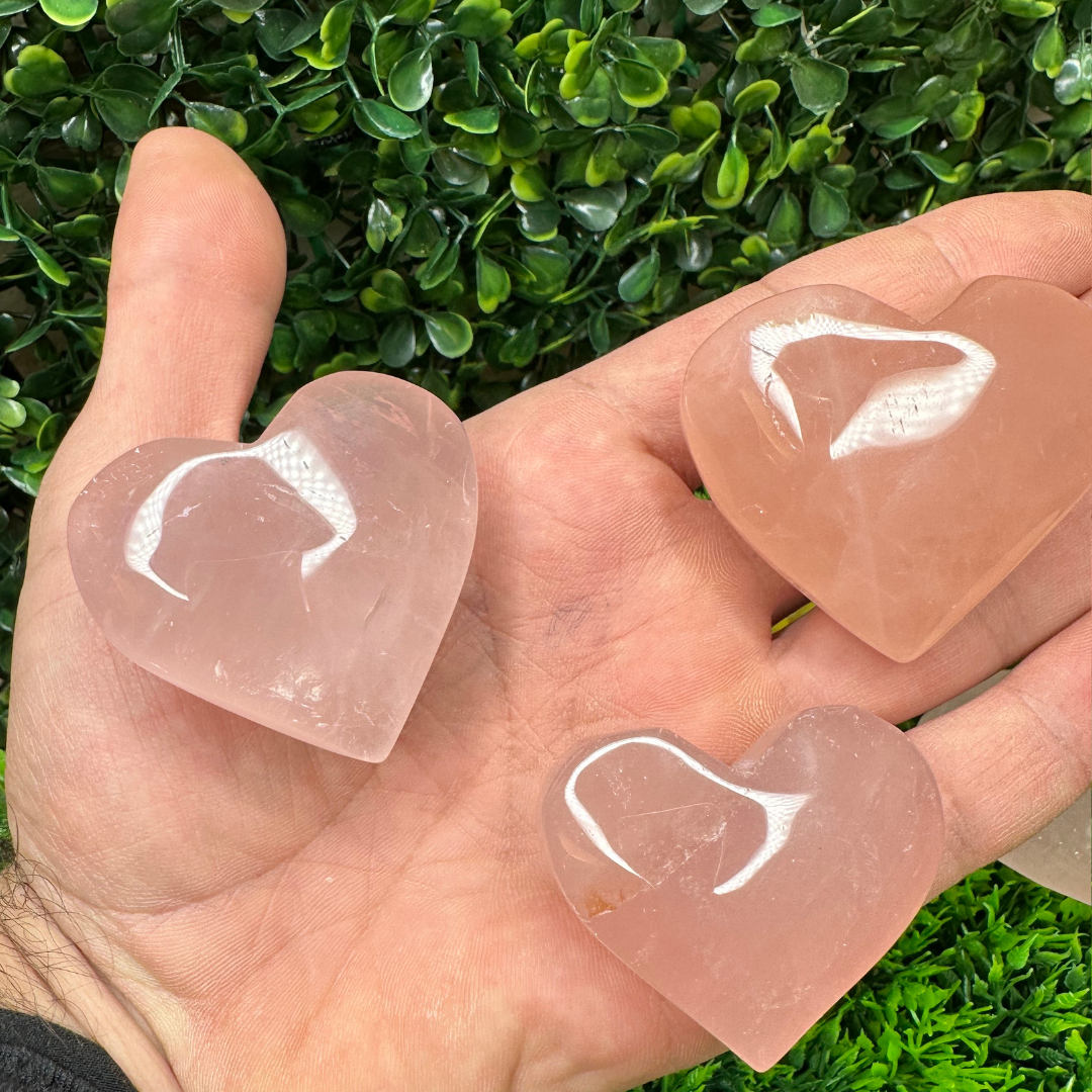 Coeur en Quartz rose de haute qualité - Pierres et fossiles