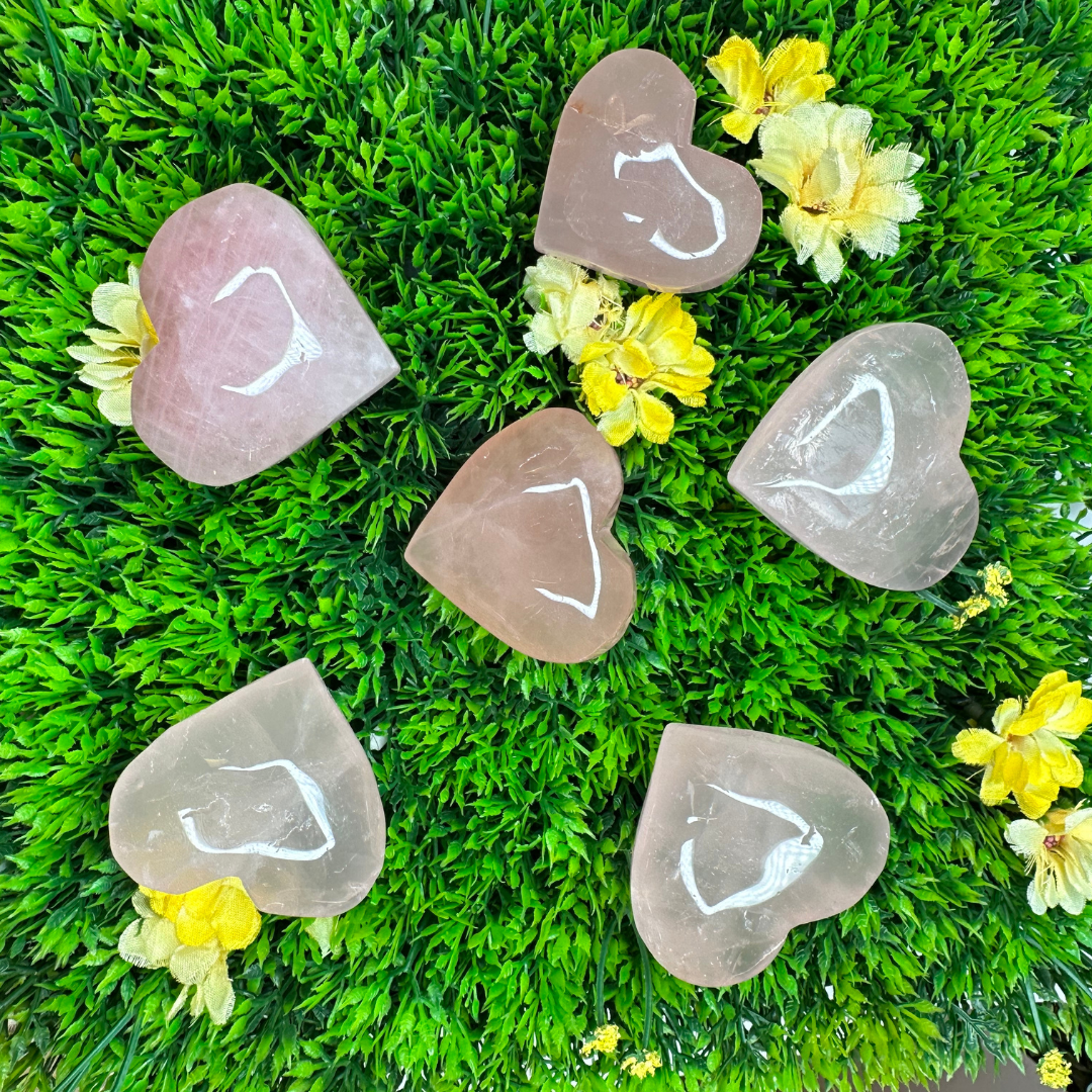 Coeur en Quartz rose de haute qualité - Pierres et fossiles