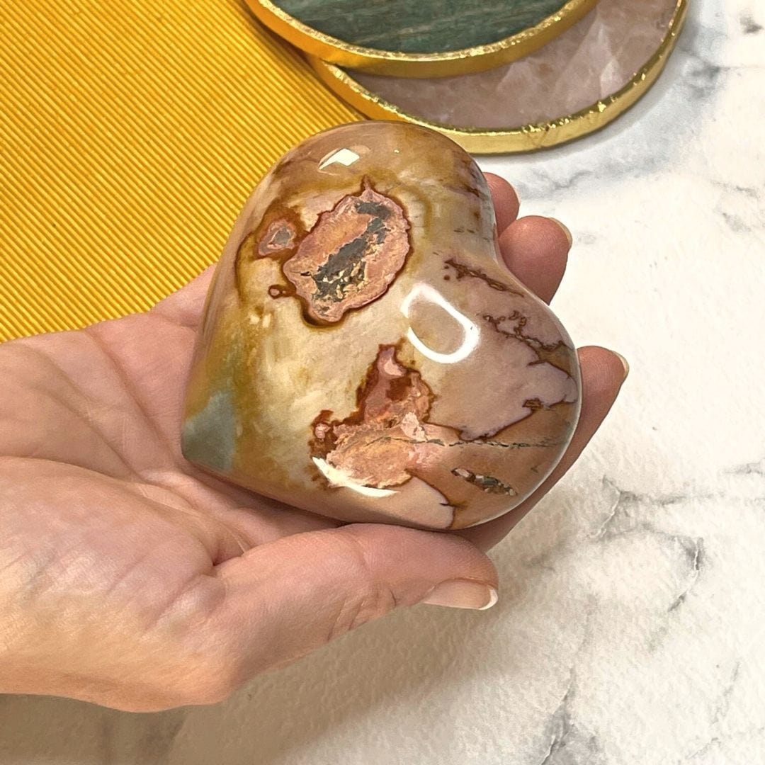 Coeur Jaspe Océan #7 - Pierres et fossiles