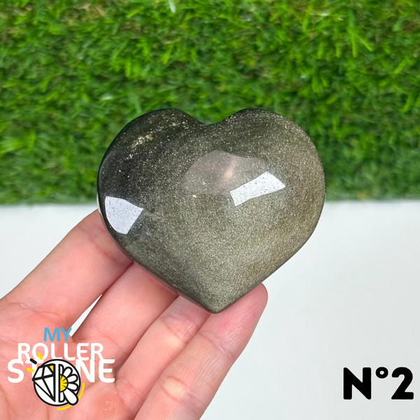 Coeur Obsidienne Dorée - 2 - decoration