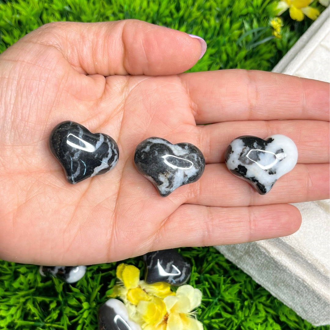 Coeur Pierre Jaspe Zèbre