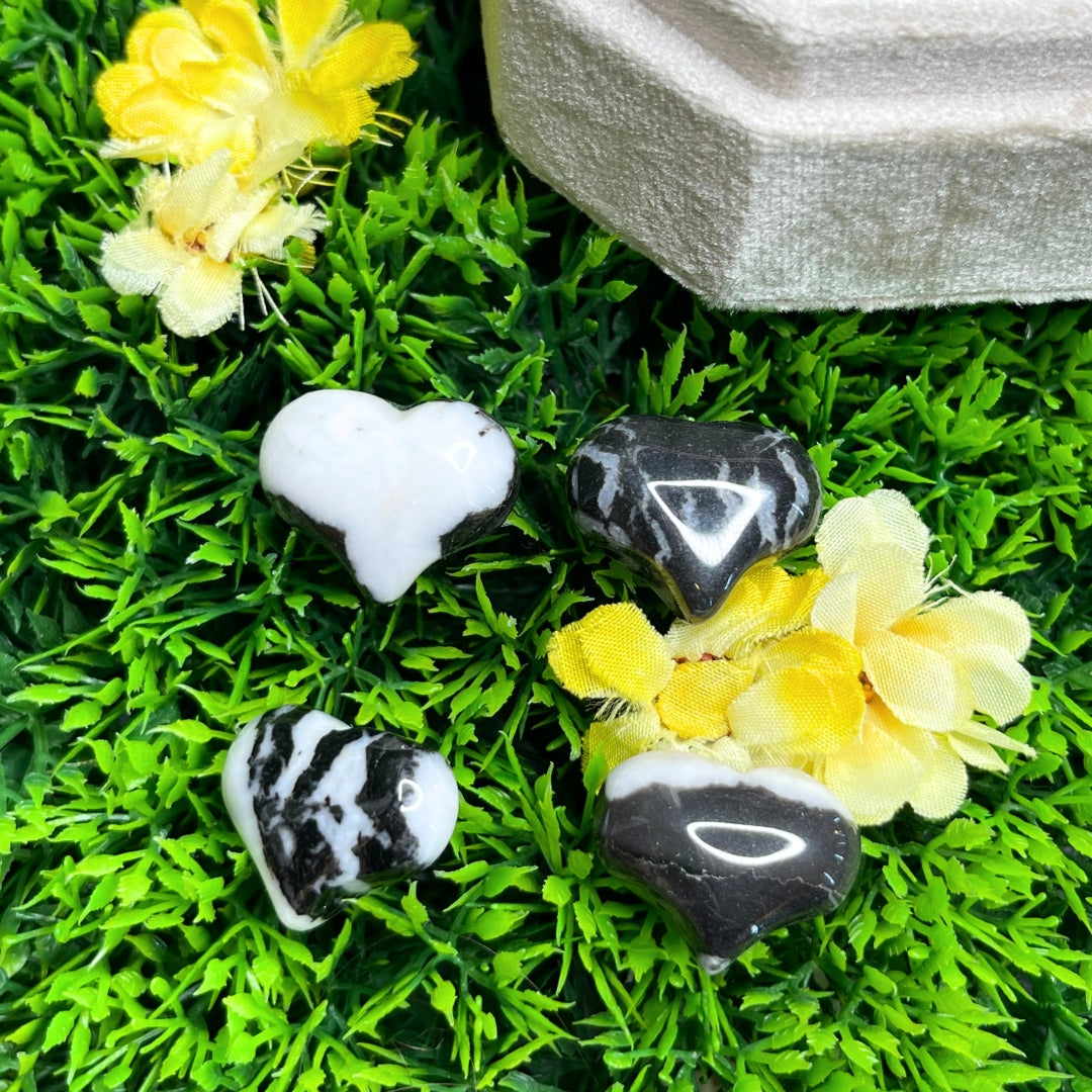 Coeur Pierre Jaspe Zèbre