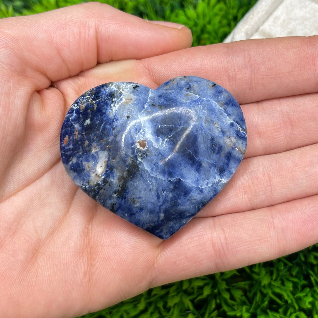 Pendentif Collier Sodalite Bleue – Cœur En Pierre Naturelle, Lithothérapie