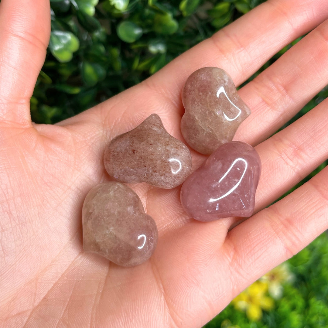 Coeur Pierre Quartz Fraise