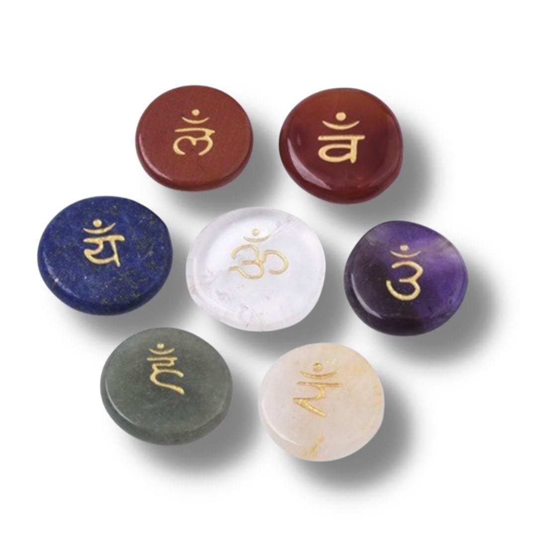 Coffret Pierres 7 chakras - Pierres et fossiles