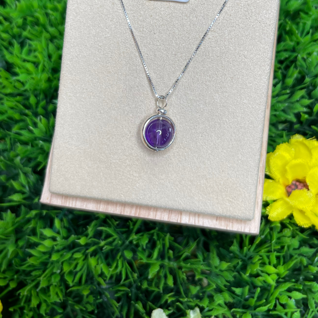 Collier Astre en Argent 925 - Améthyste - Colliers