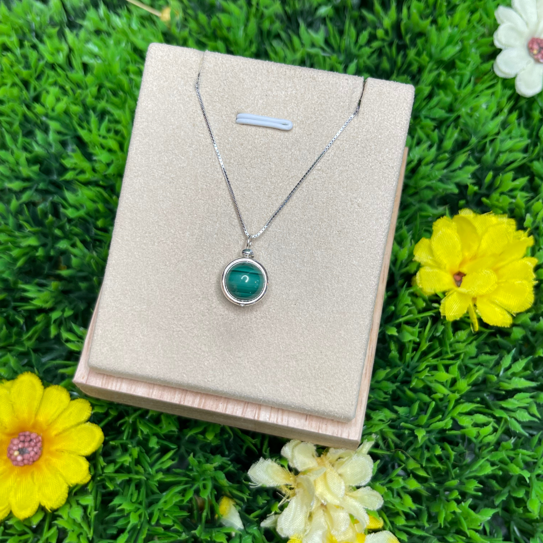 Collier Astre en Argent 925 - Malachite - Colliers