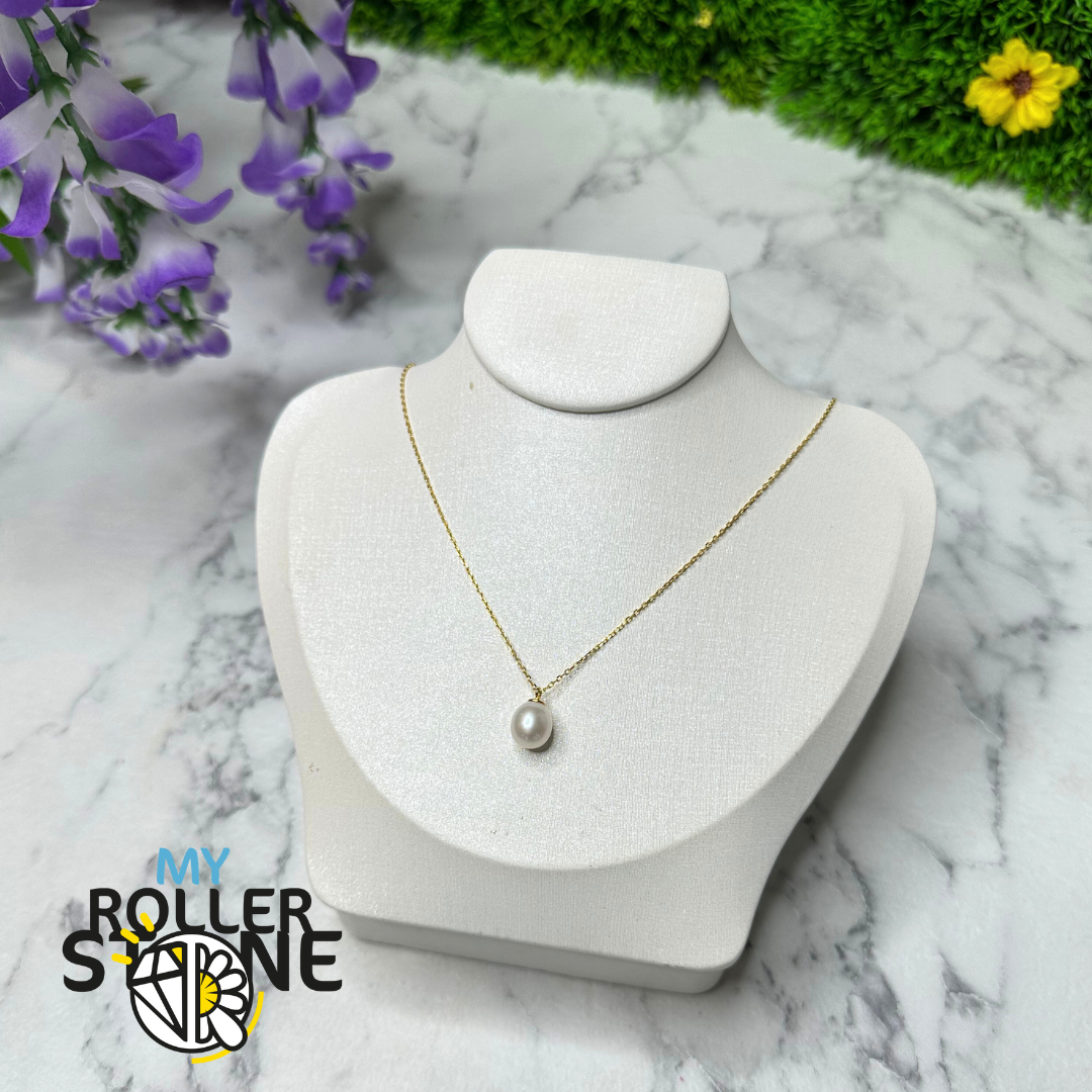 Collier avec Perle de Culture Argent 925 ovalisé