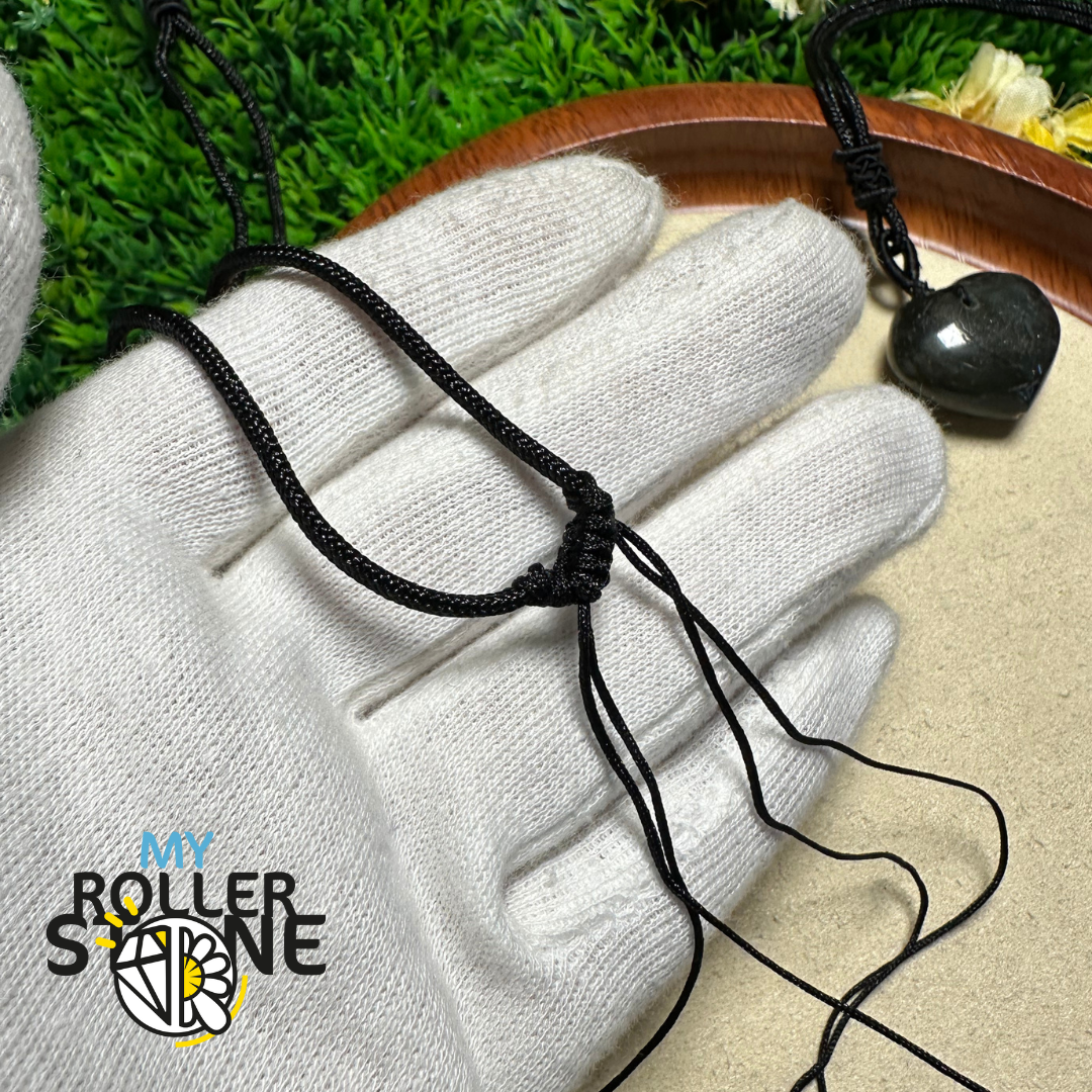 Collier coeur Labradorite cordon réglable