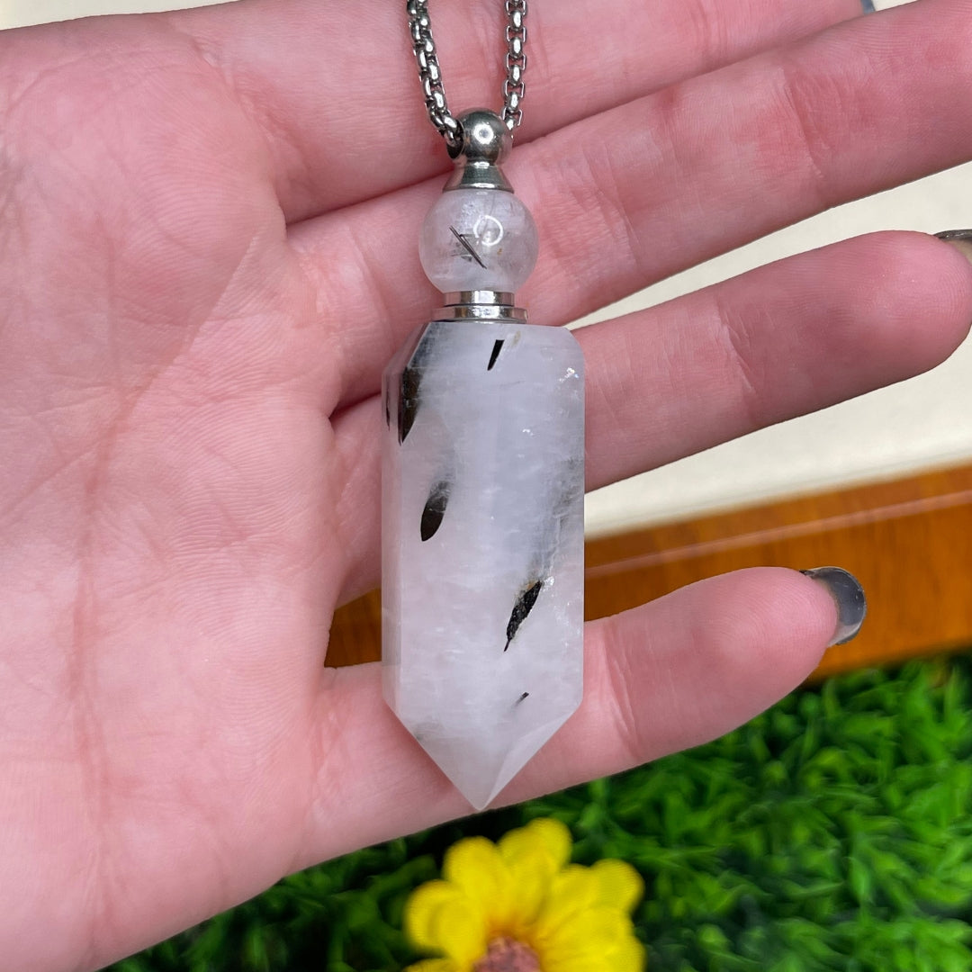 Collier Fiole Quartz Tourmaline