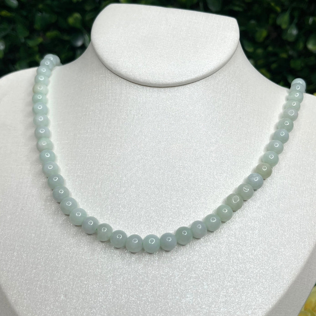 Collier De Perles De Jade à Remonter - 57 Perles Vertes Naturelles - Occasion