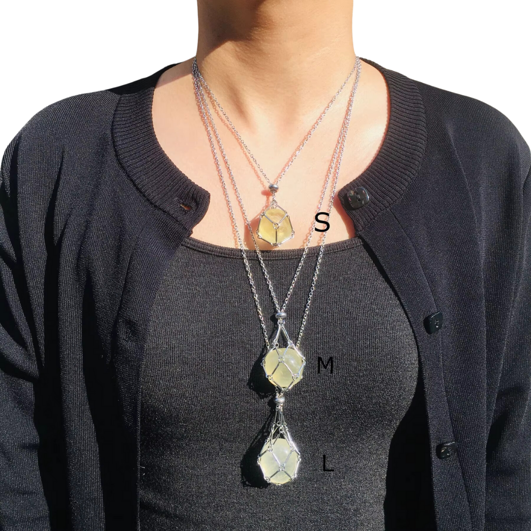 Collier pendentif cage en Acier inoxydable - Breloques et pendentifs