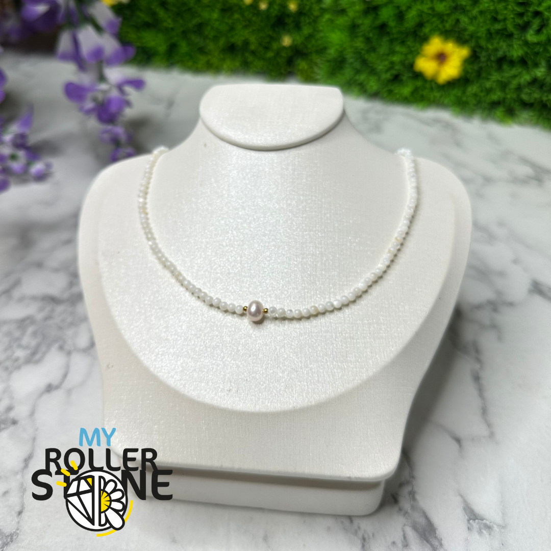 Collier Perle de Culture Argent 925 et nacre naturelle