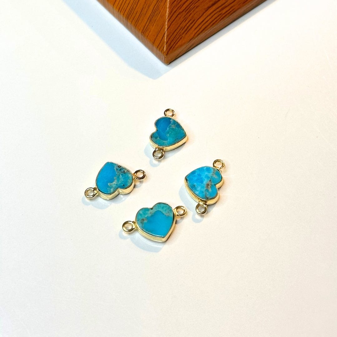Connecteur Coeur Turquoise