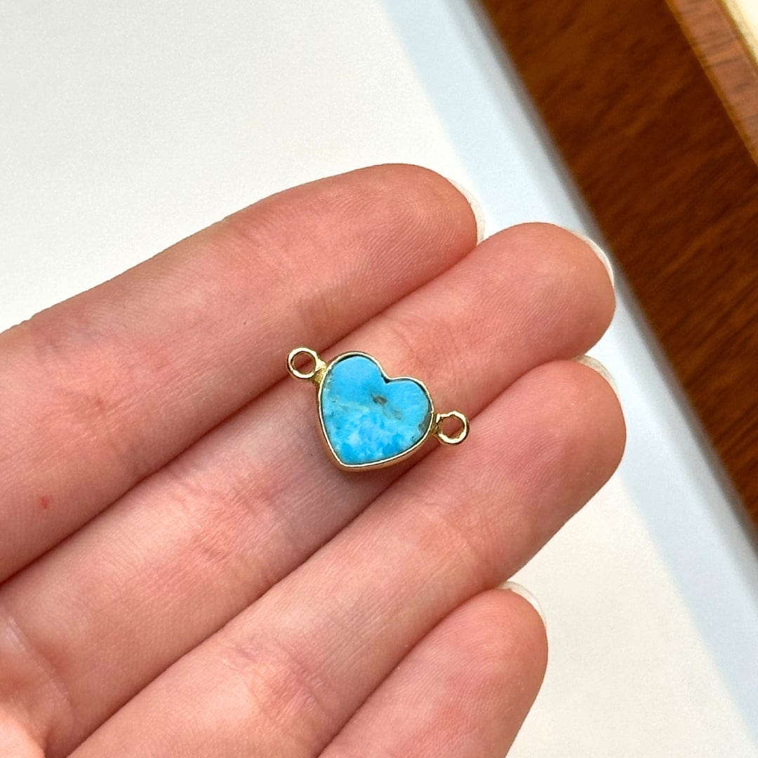Connecteur Coeur Turquoise